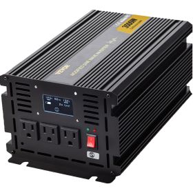 VEVOR Power Inverter, 3500W Modified Sine Wave Inverter, DC 12V to AC 120V Car Converter, with LCD Display, Remote Controller, LED Indicator
