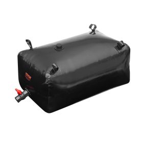 VEVOR Portable Water Storage Bladder 63.4 Gal PVC Collapsible Water Tank Black