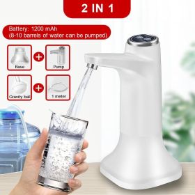 Automatic Water Dispenser Water Bottle Electric Gallon Drinking Bottle Switch Smart Water Pump Home Water Treatment Appliances (Color: Best white base, Ships From: China)