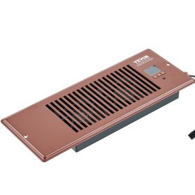 VEVOR Register Booster Fan, Quiet Vent Booster Fan Fits 4' x 12' Register Holes, with Remote Control and Thermostat Control (Color: Brown, Item Size: 4 x 12 in)